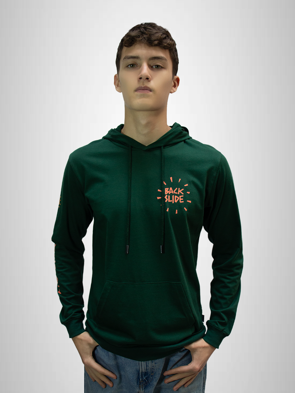 Polera Stay Radiant verde botella manga larga